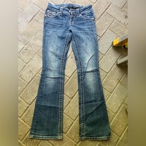 Miss Me Jeans, signature rise, boot cut, size 25 inseam 32